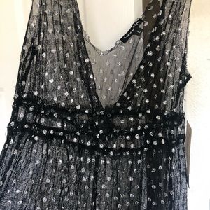 Sheer black polka dot dress